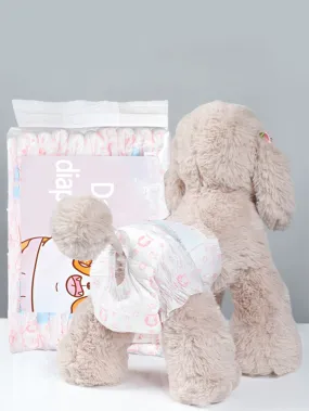 1pc Cartoon Graphic Disposable Pet Diaper