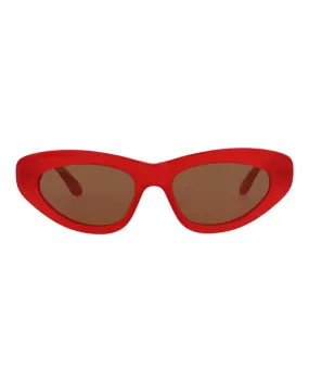 Alaia Womens Cat Eye Red Red Brown Fashion Designer Eyewear