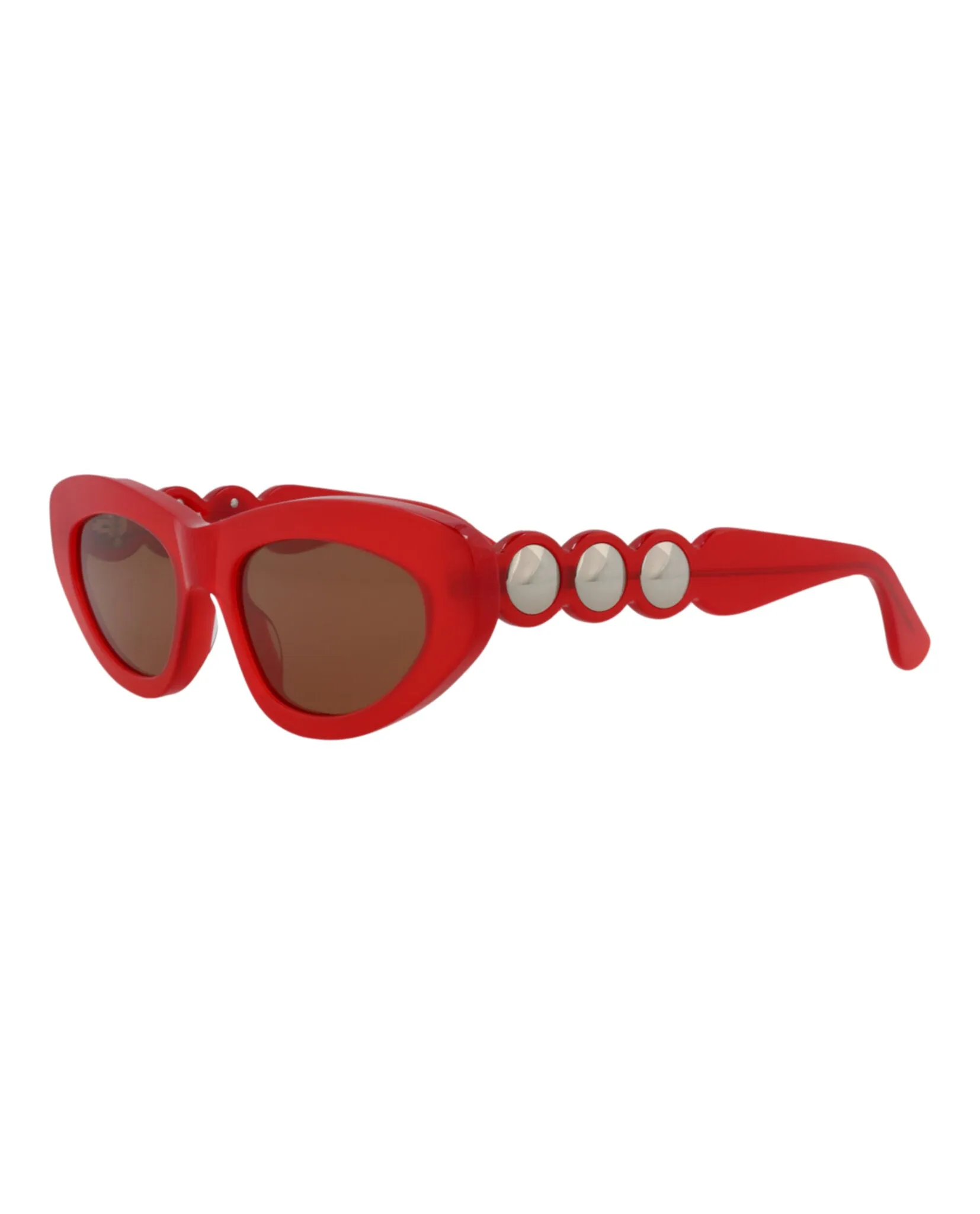 Alaia Womens Cat Eye Red Red Brown Fashion Designer Eyewear