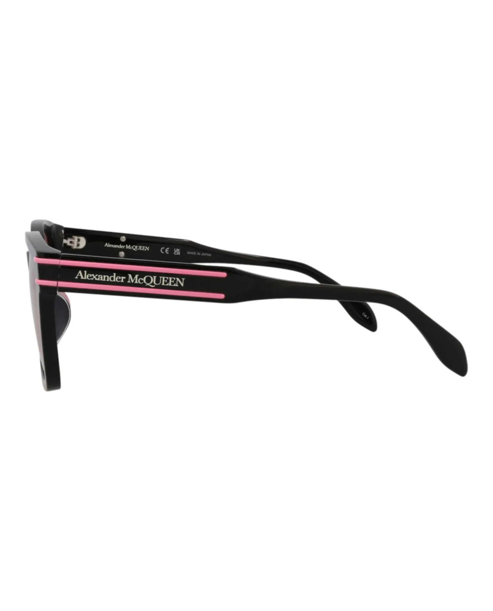 Alexander McQueen Unisex Cat Eye Black Black Pink Fashion Designer Eyewear