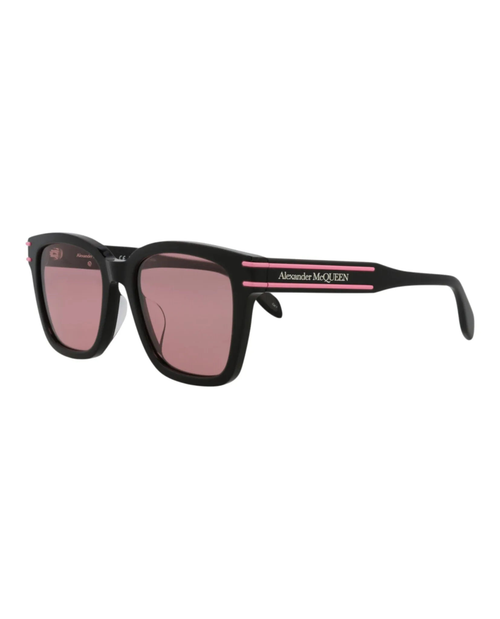 Alexander McQueen Unisex Cat Eye Black Black Pink Fashion Designer Eyewear