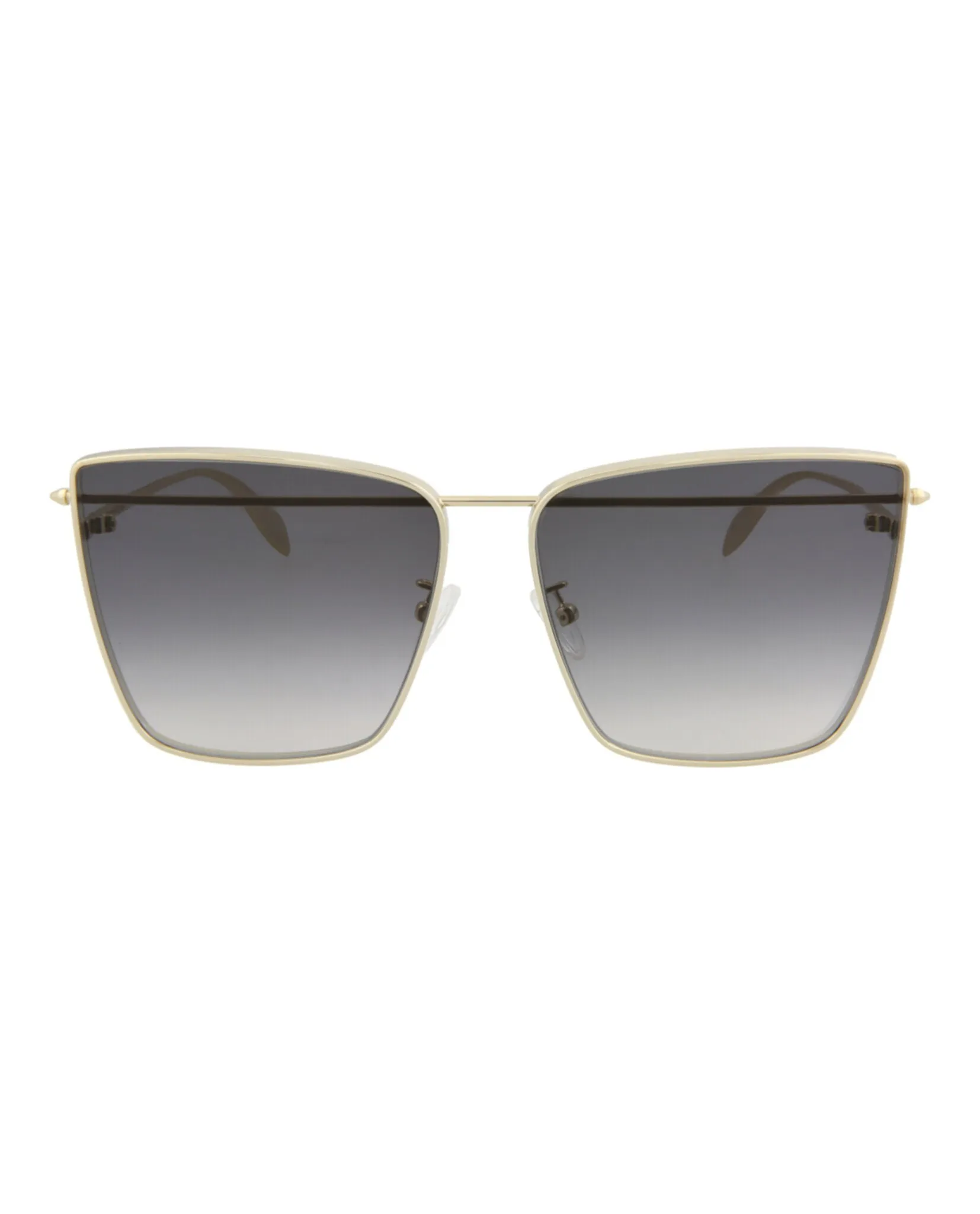 Alexander McQueen Womens Cat Eye Gold Gold Grey Fashion Designer Eyewear