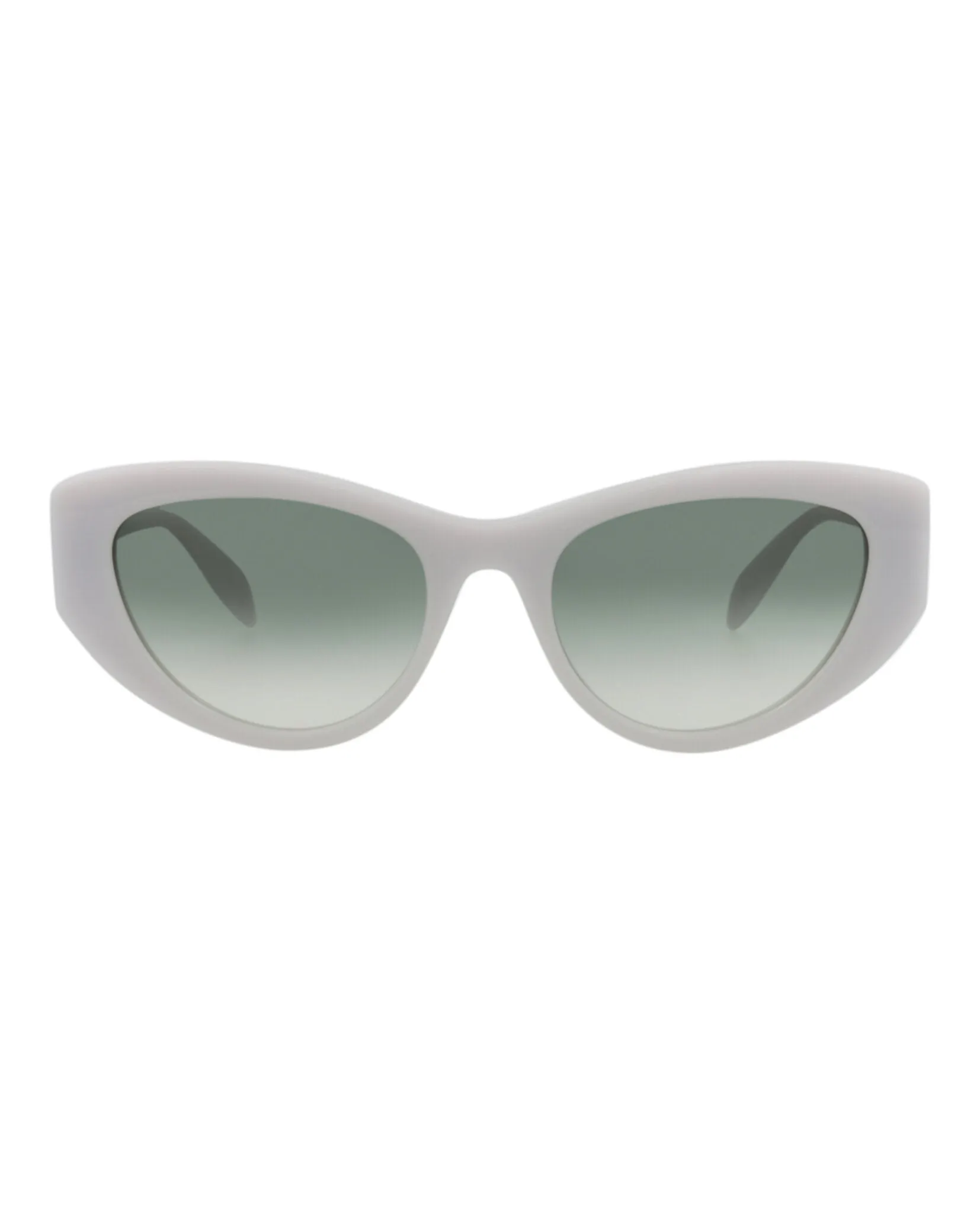 Alexander McQueen Womens Cat Eye Grey Grey Green Fashion Designer Eyewear