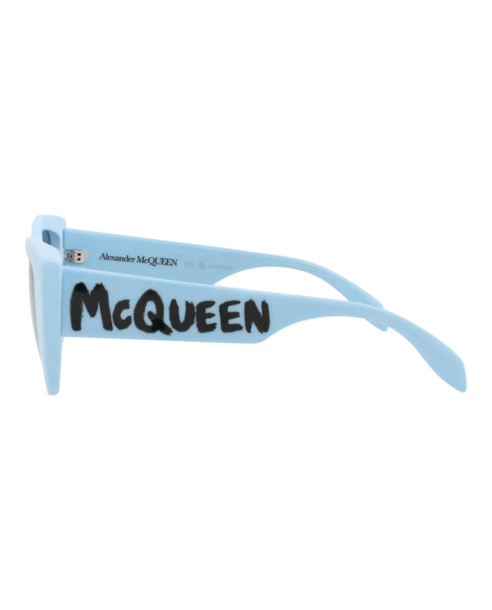 Alexander McQueen Womens Cat Eye Light Blue Light Blue Light Blue Fashion Designer Eyewear
