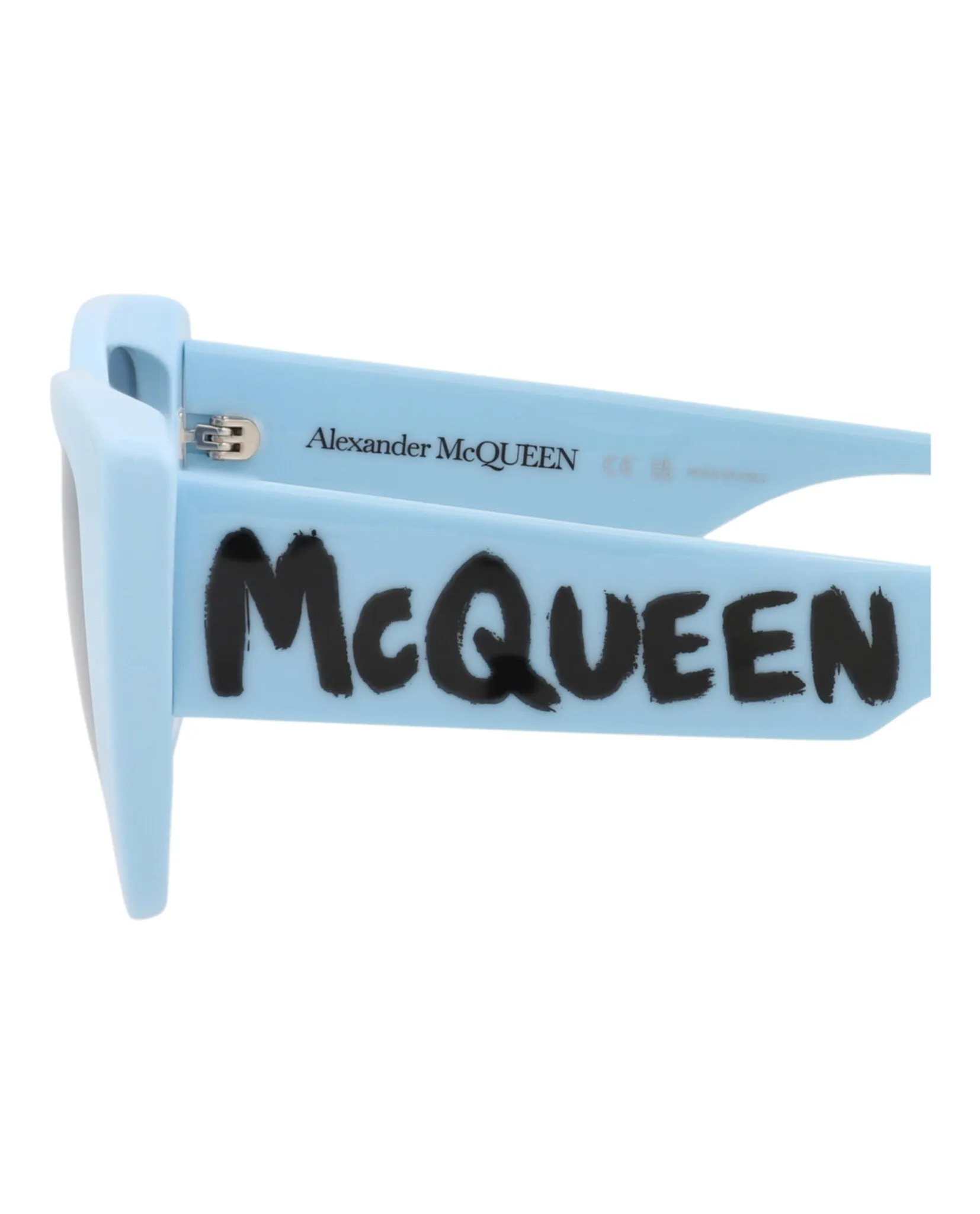 Alexander McQueen Womens Cat Eye Light Blue Light Blue Light Blue Fashion Designer Eyewear