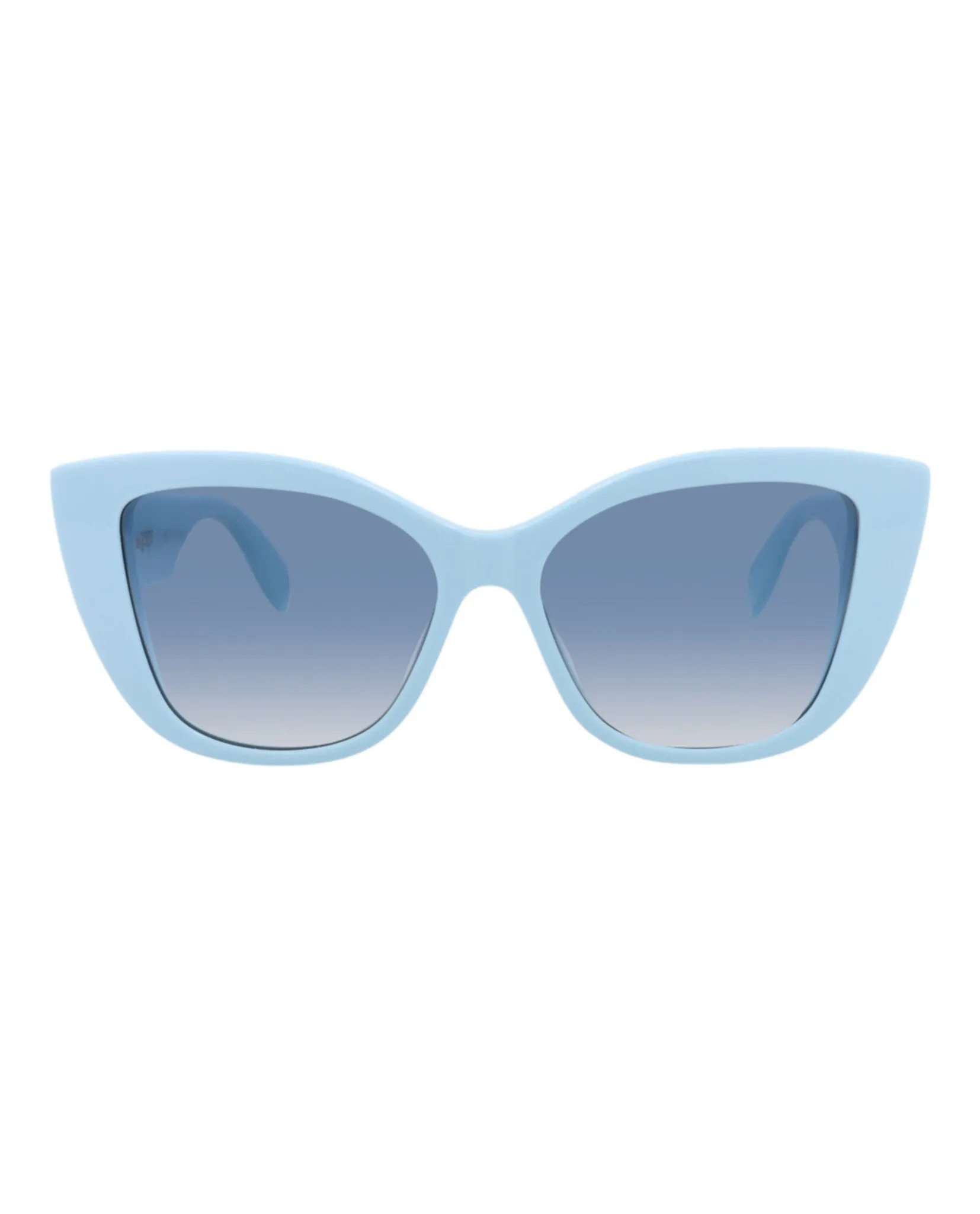 Alexander McQueen Womens Cat Eye Light Blue Light Blue Light Blue Fashion Designer Eyewear