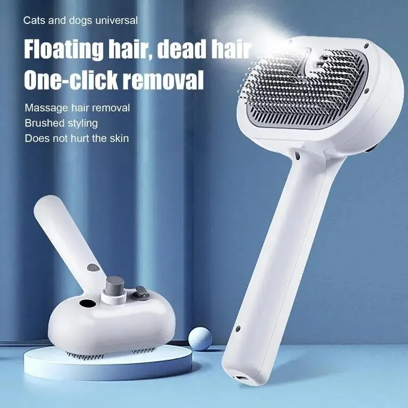 animal hair remover brush dog and cat steam brush pet Self Cleaning Dog Brush grooming Removes cat hairs Cat dog Accessories