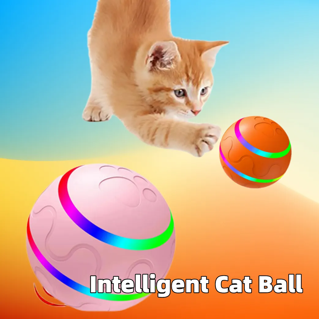 Automatic Self Rotating USB Intelligent  Wicked Cat Toy Ball for entertainment of cats