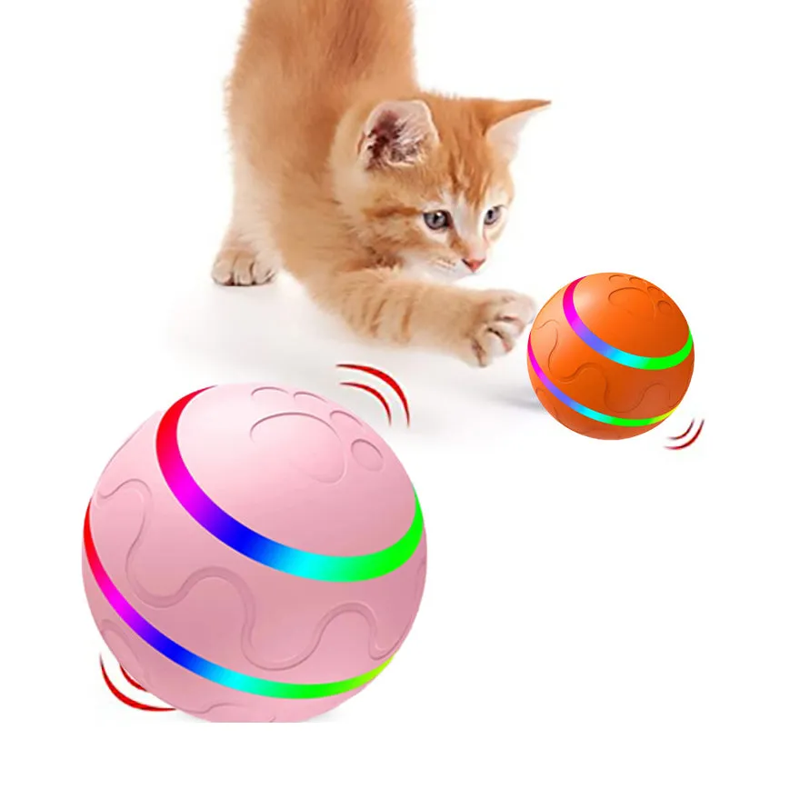 Automatic Self Rotating USB Intelligent  Wicked Cat Toy Ball for entertainment of cats