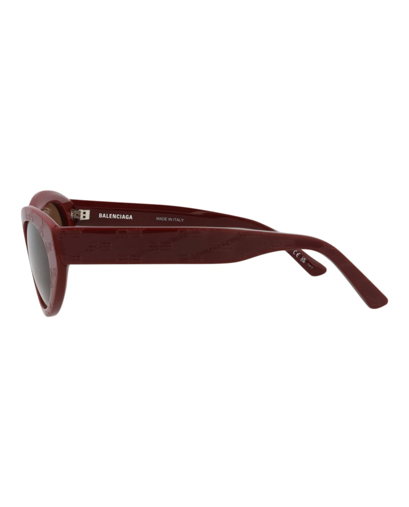 Balenciaga Unisex Cat Eye Burgundy Burgundy Brown Fashion Designer Eyewear