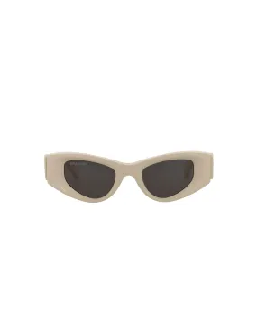 Balenciaga Womens Cat Eye Beige Beige Grey Fashion Designer Eyewear