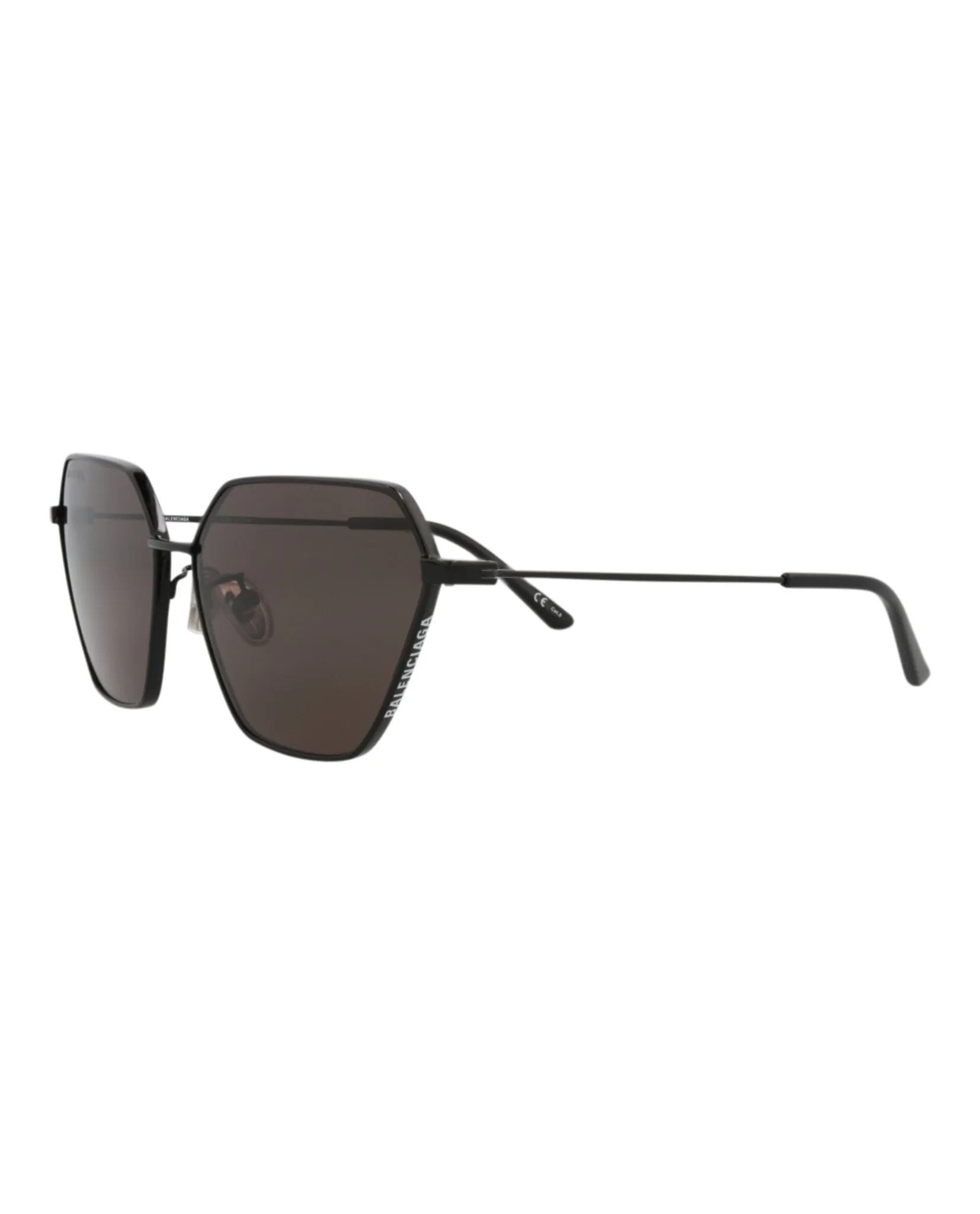 Balenciaga Womens Cat Eye Black Black Grey Fashion Designer Eyewear