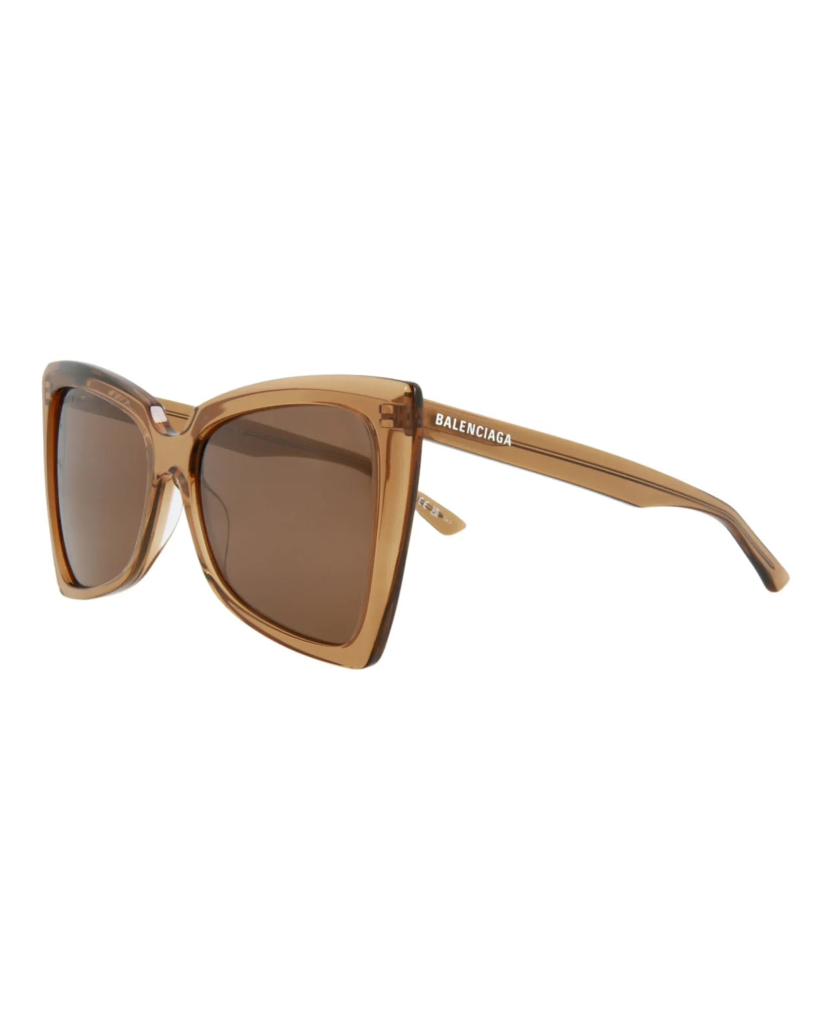 Balenciaga Womens Cat Eye Brown Brown Brown Fashion Designer Eyewear