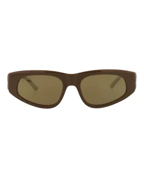 Balenciaga Womens Cat Eye Brown Ruthenium Bronze Fashion Designer Eyewear