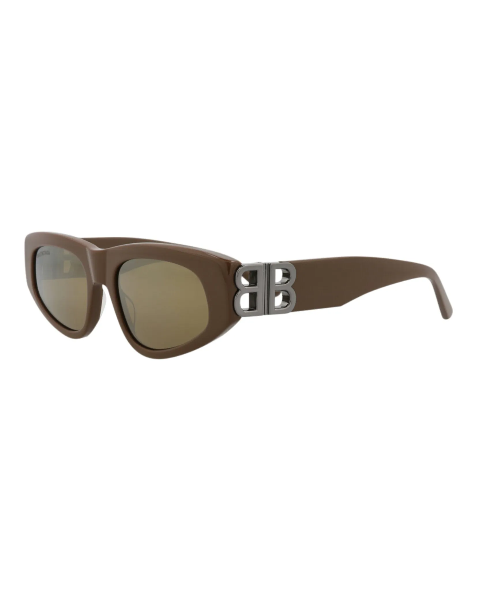 Balenciaga Womens Cat Eye Brown Ruthenium Bronze Fashion Designer Eyewear