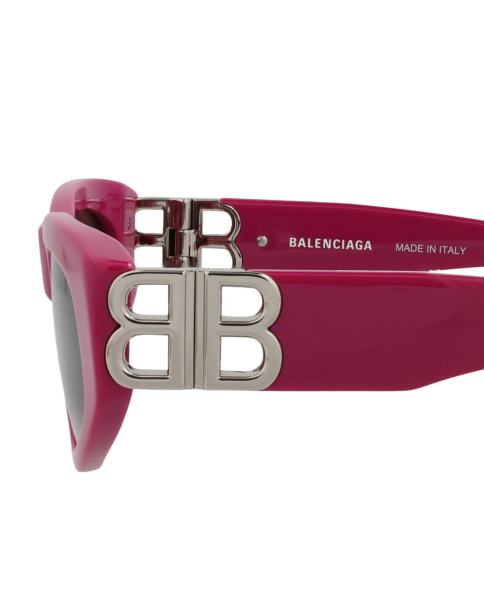 Balenciaga Womens Cat Eye Fuchsia Silver Grey Fashion Designer Eyewear