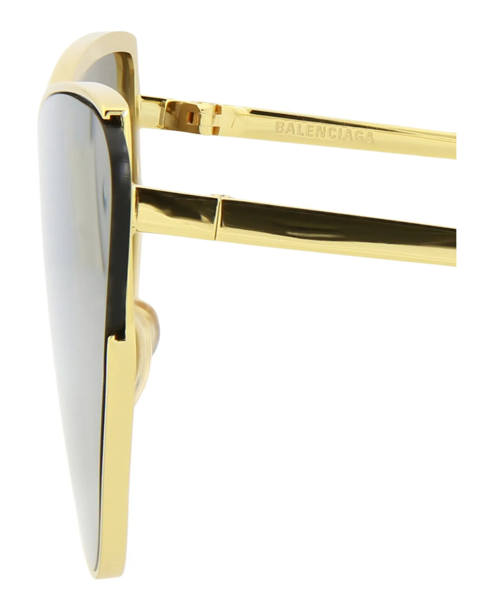 Balenciaga Womens Cat Eye Gold Gold Bronze Fashion Designer Eyewear