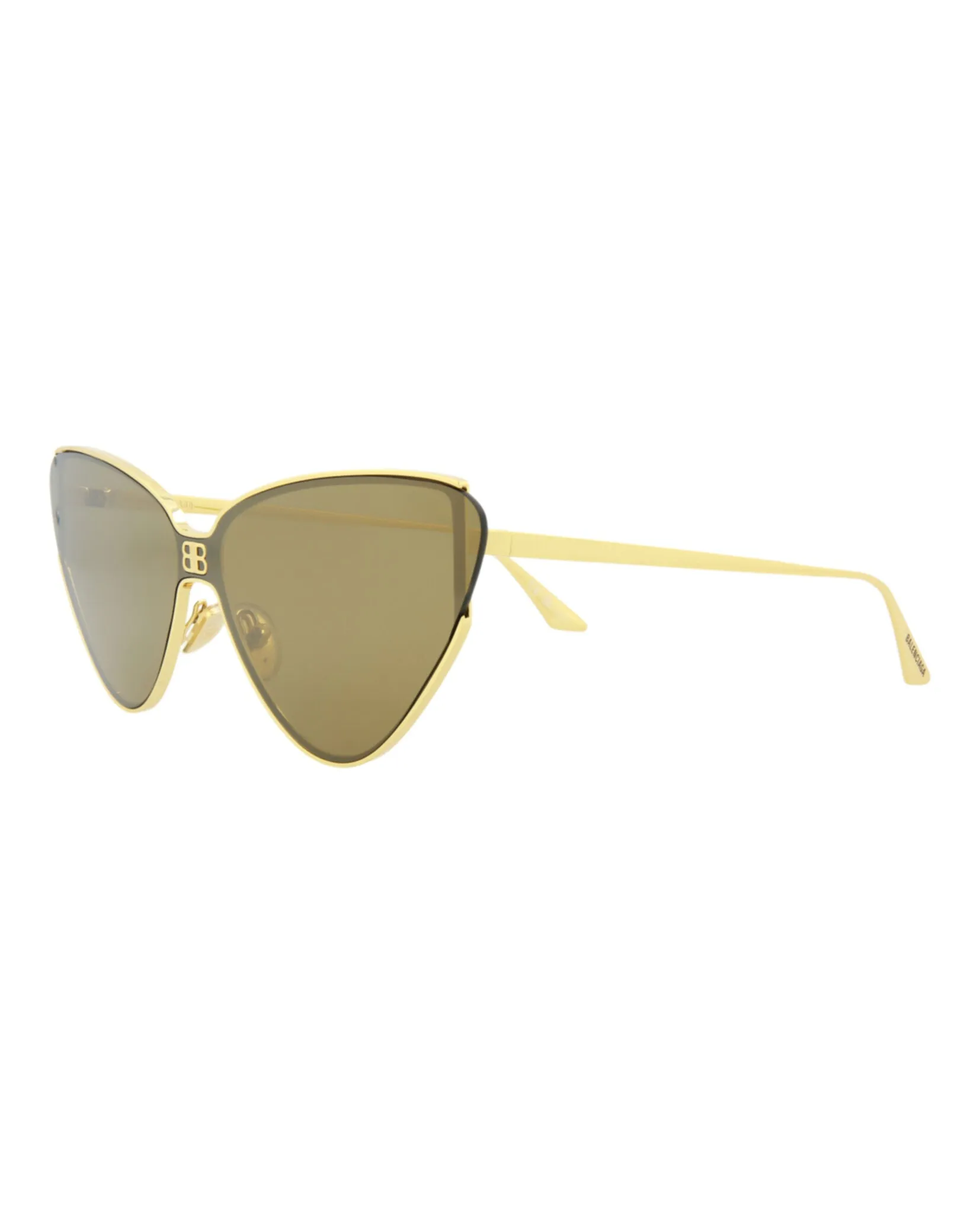Balenciaga Womens Cat Eye Gold Gold Bronze Fashion Designer Eyewear
