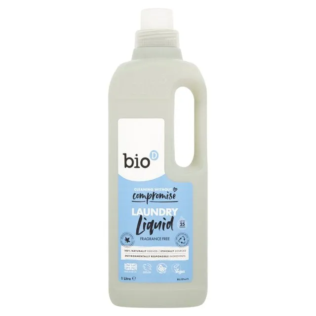 Bio-D Laundry Liquid Fragrance Free - 1litre