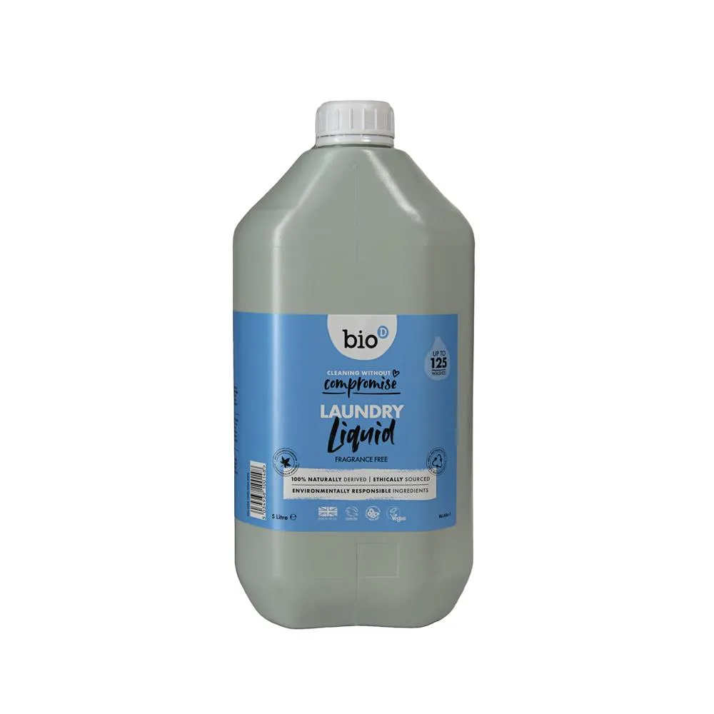 Bio-D Laundry Liquid Fragrance Free - 5 Litre
