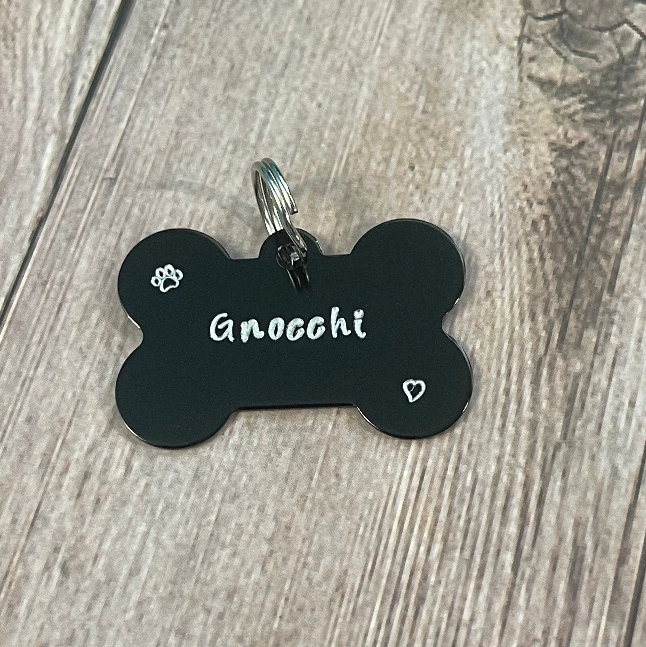 BLACK PET ID TAG