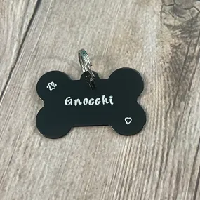 BLACK PET ID TAG