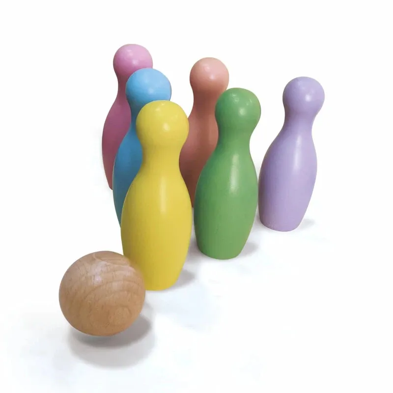 Bowling Pin with Rolling Ball