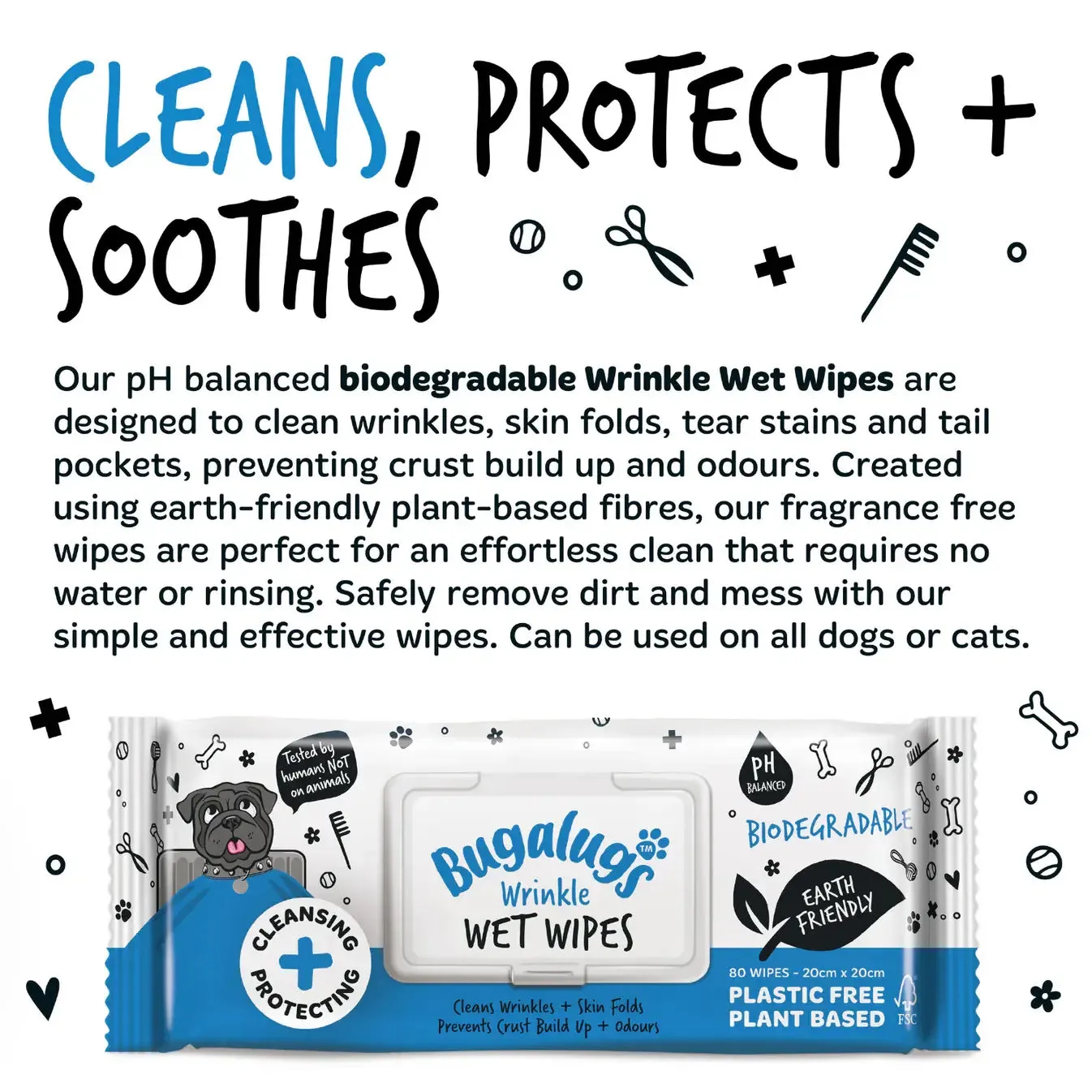 Bugalugs Wrinkle Wet Wipes
