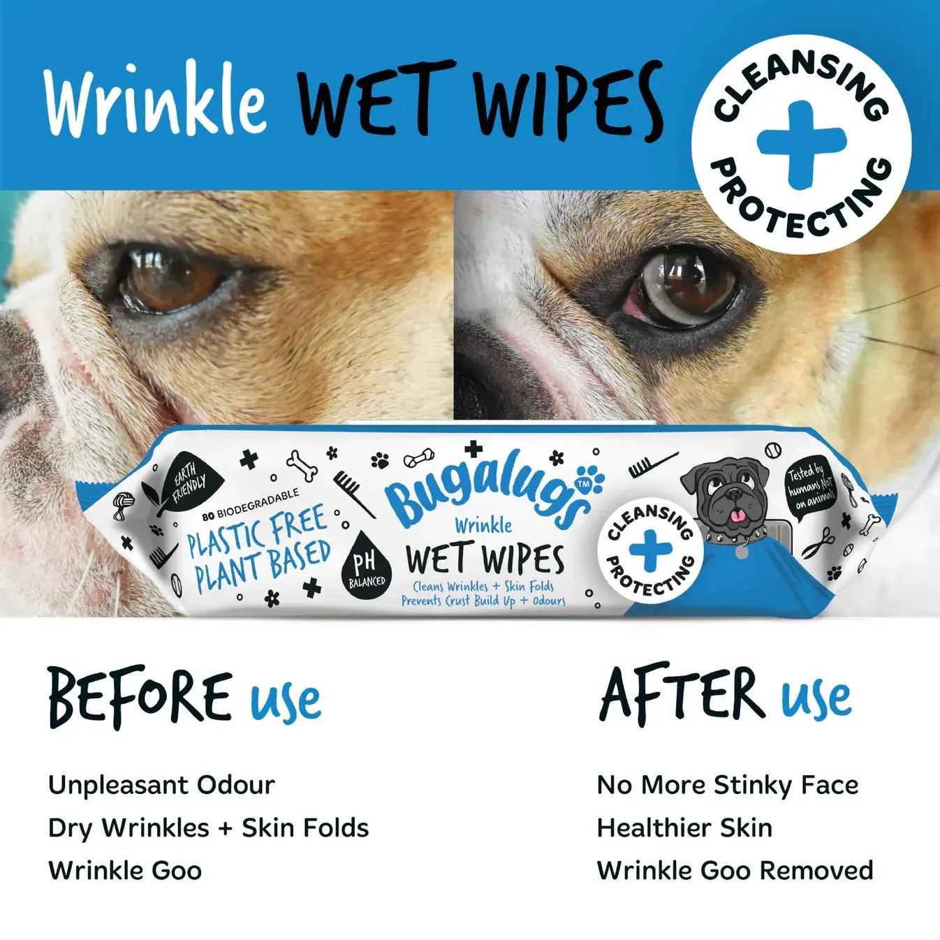 Bugalugs Wrinkle Wet Wipes