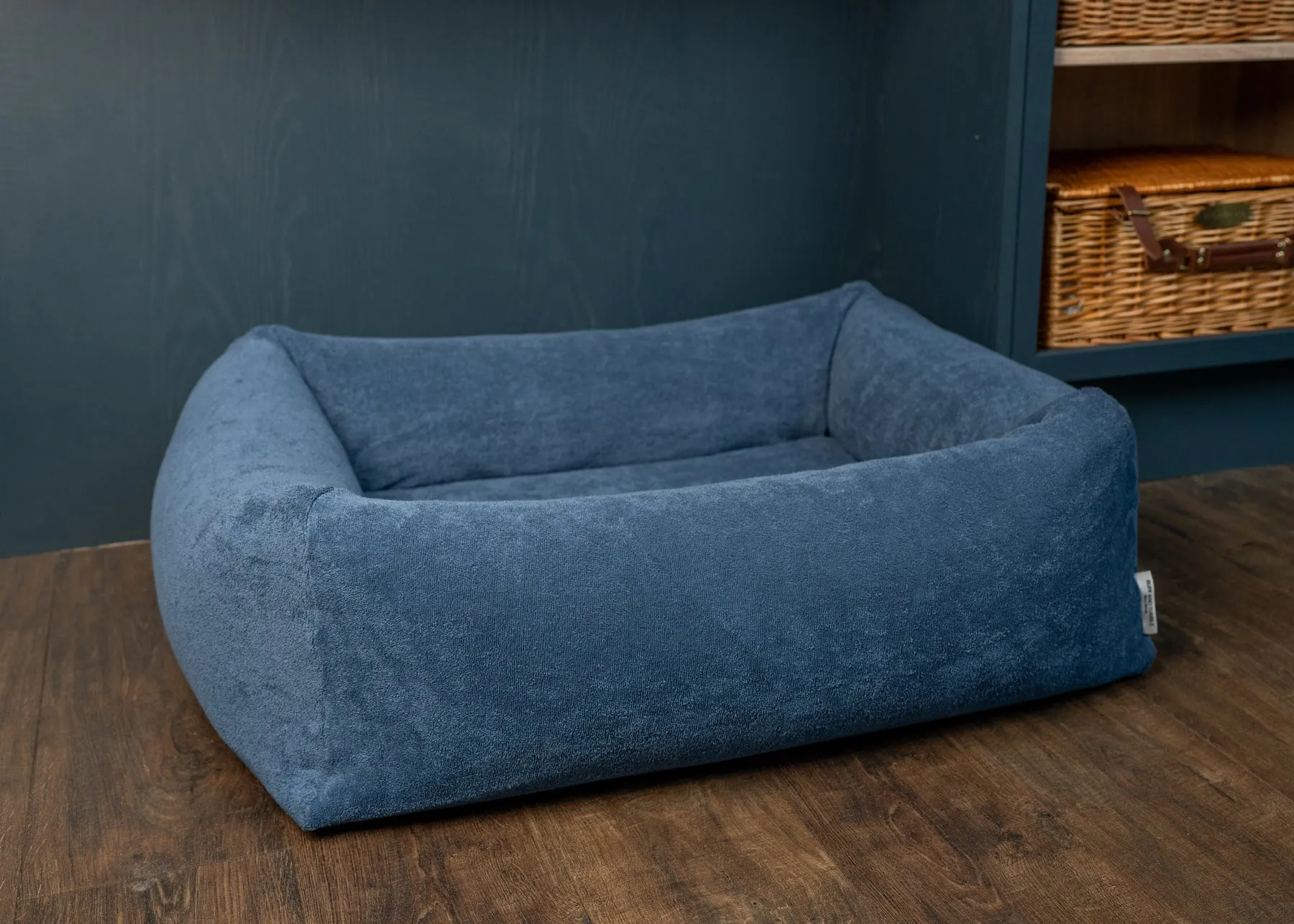 Burnham Bolster Towelling Bed Cover - Denim