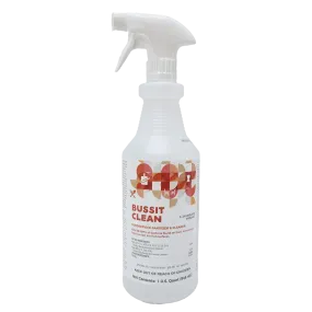 Bussit Clean Food Surface Sanitizer & Cleaner,  Spray & Wipe, Quart