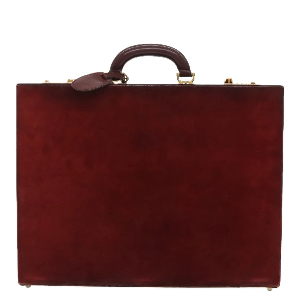 Cartier Must Line Burgundy Leather Travel Bag (Pre-Owned)