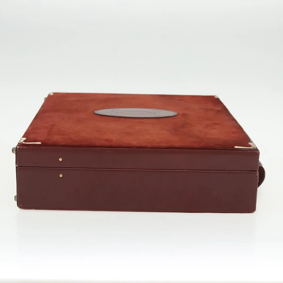 Cartier Must Line Burgundy Leather Travel Bag (Pre-Owned)