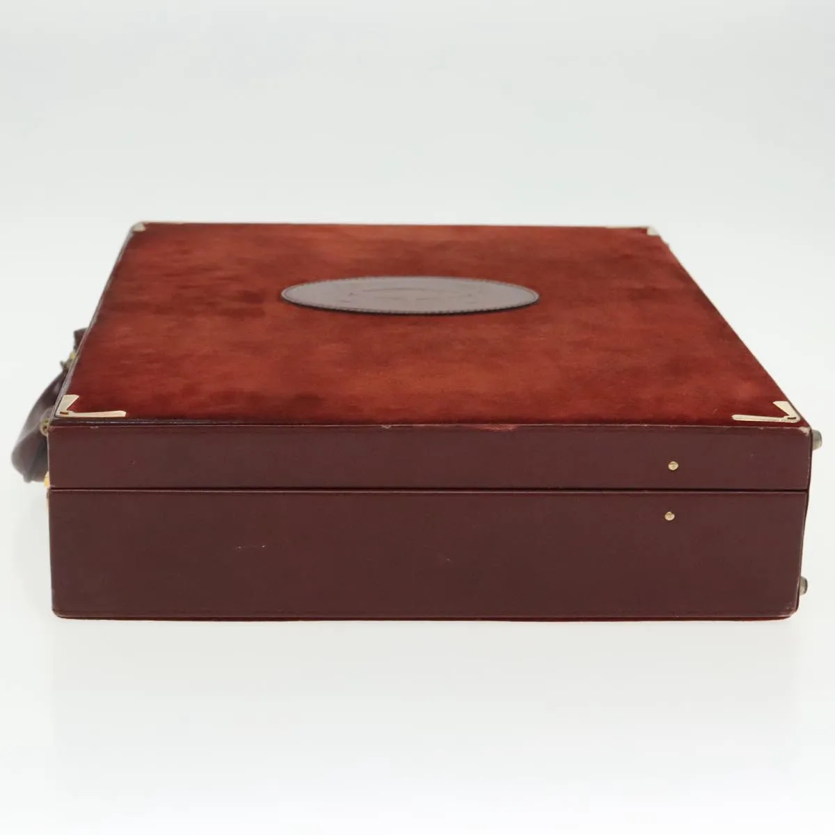 Cartier Must Line Burgundy Leather Travel Bag (Pre-Owned)