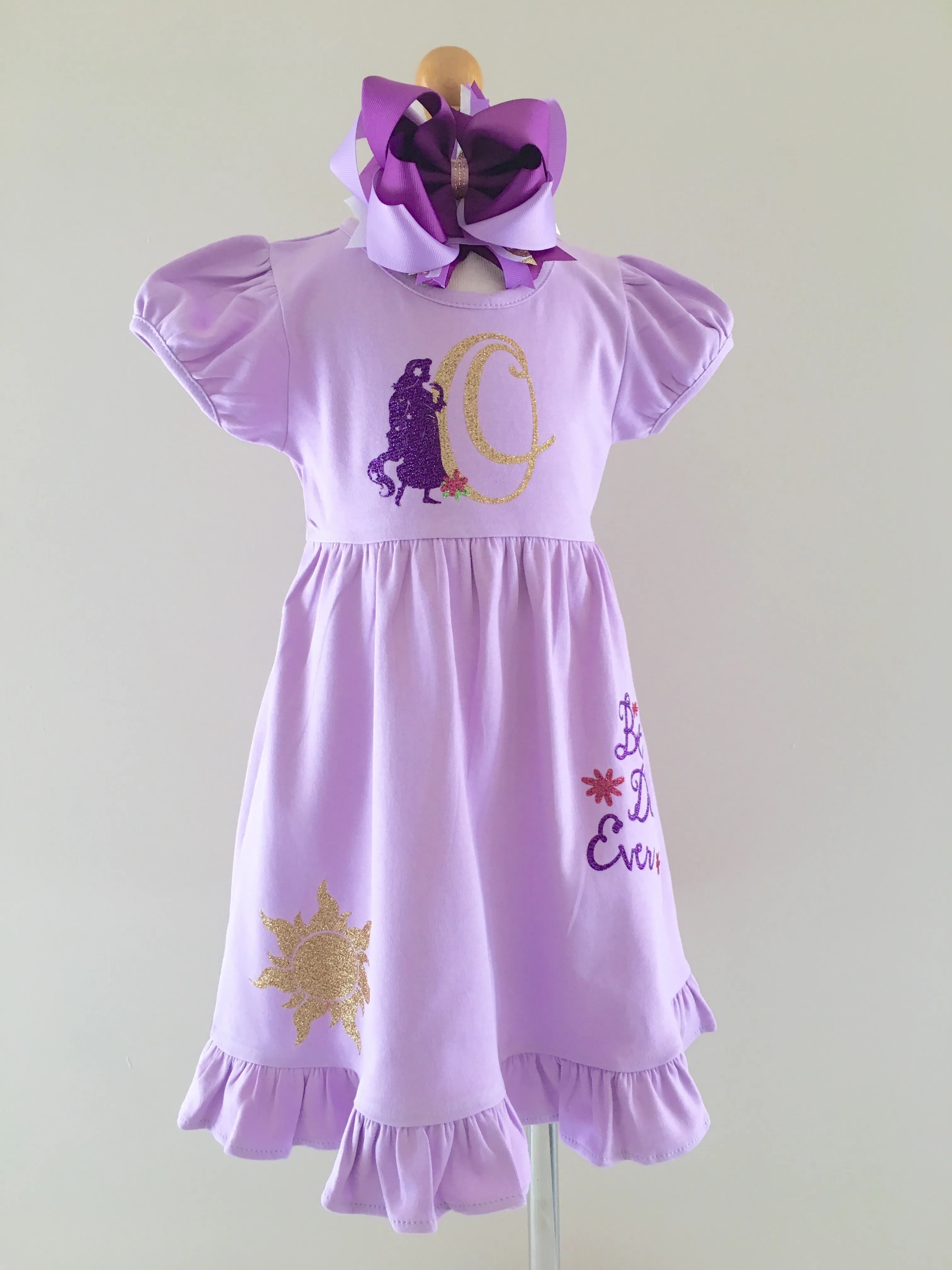 Classic Rapunzel Princess Glitter Dress