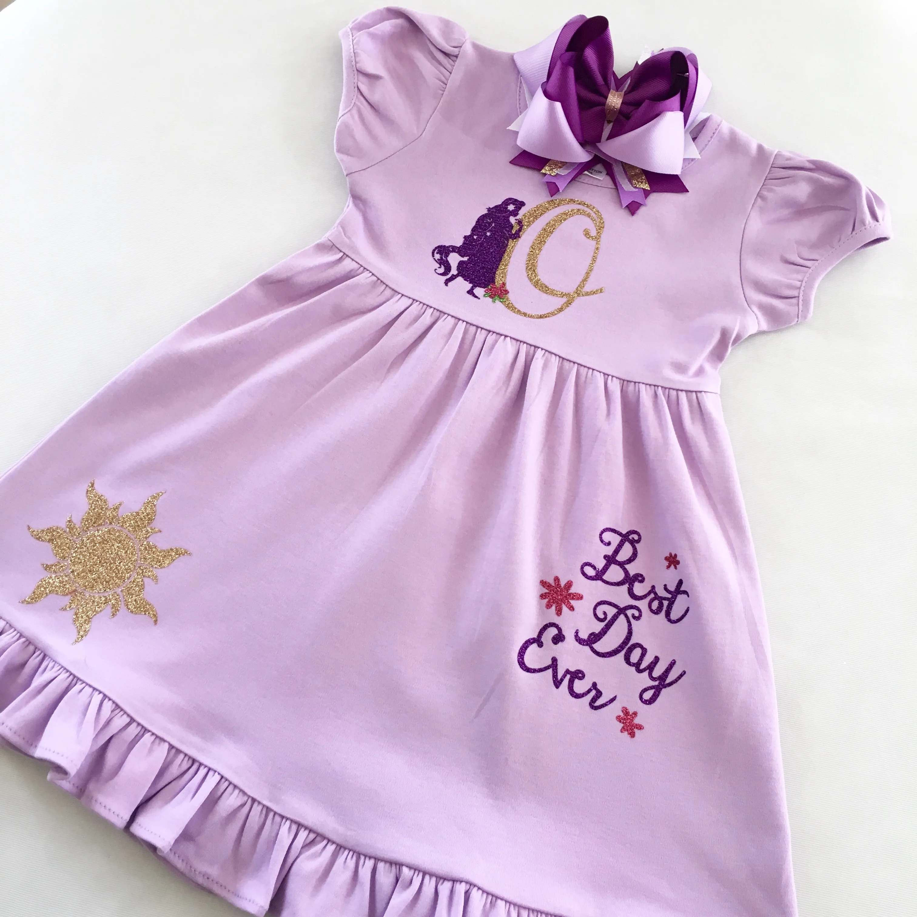 Classic Rapunzel Princess Glitter Dress