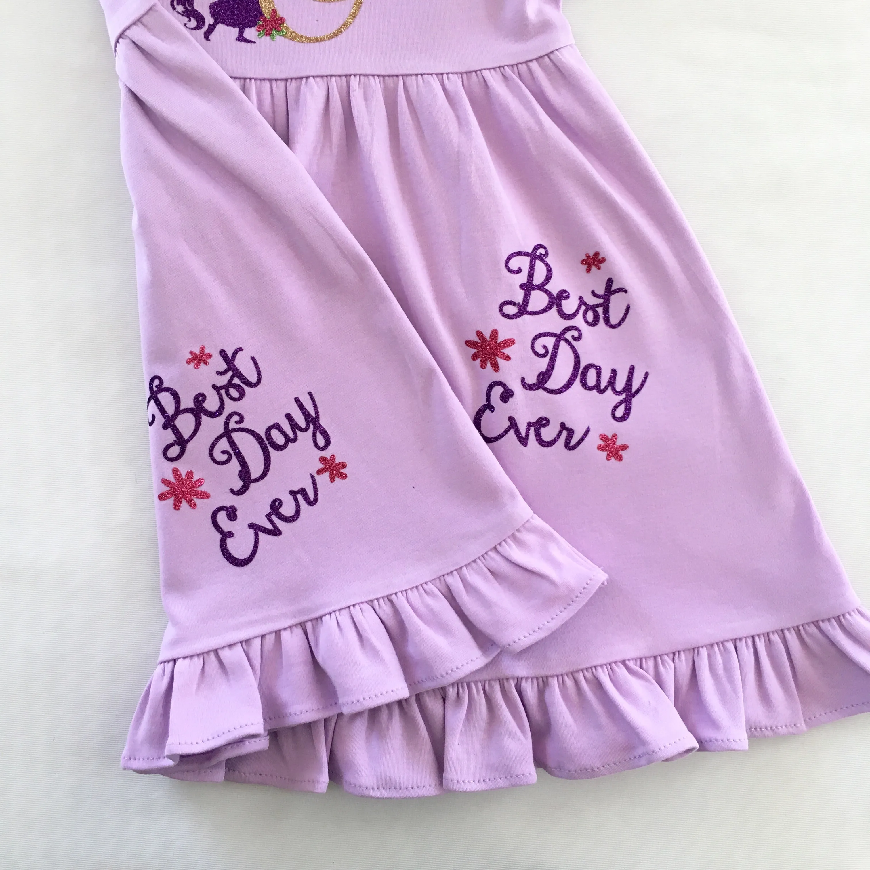 Classic Rapunzel Princess Glitter Dress