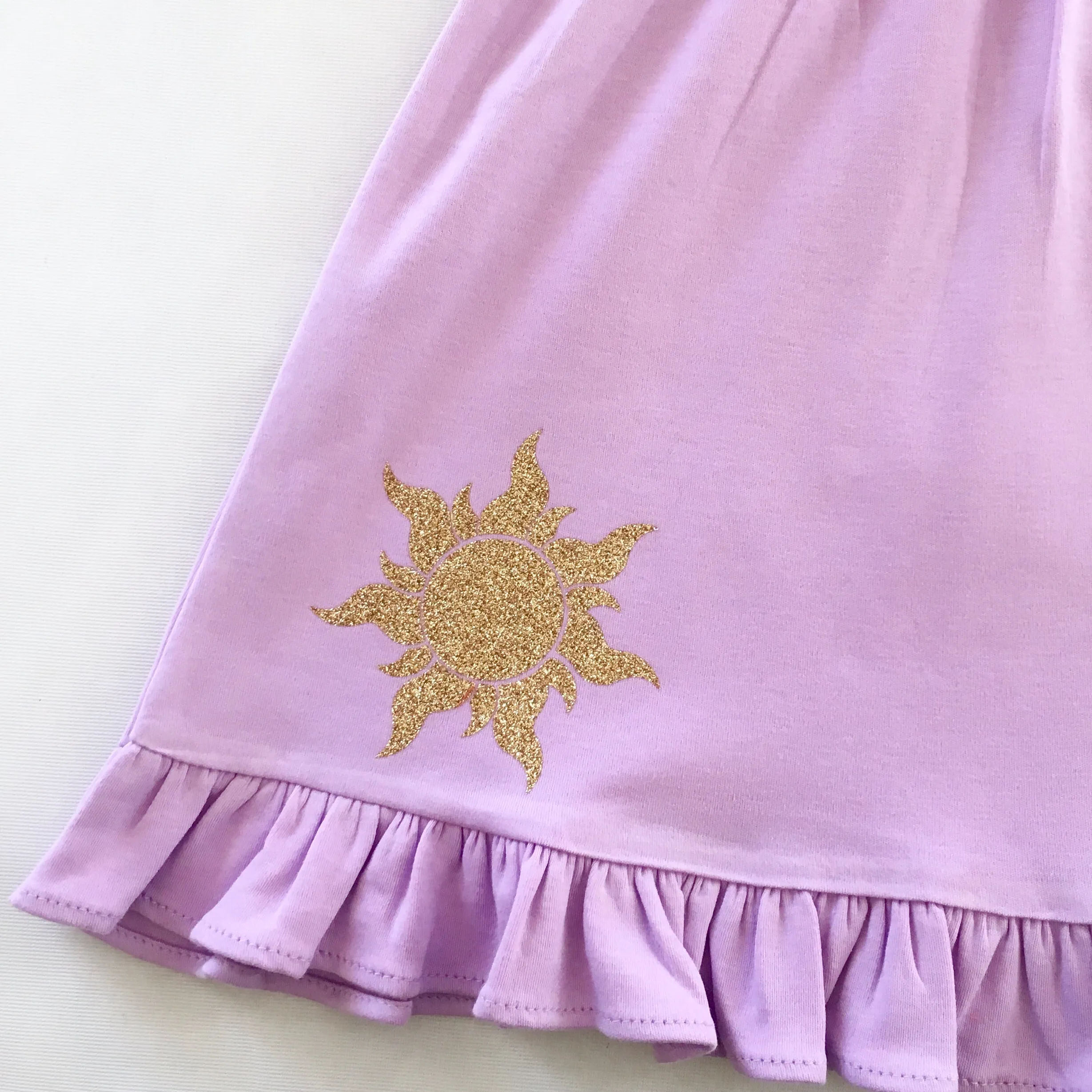 Classic Rapunzel Princess Glitter Dress