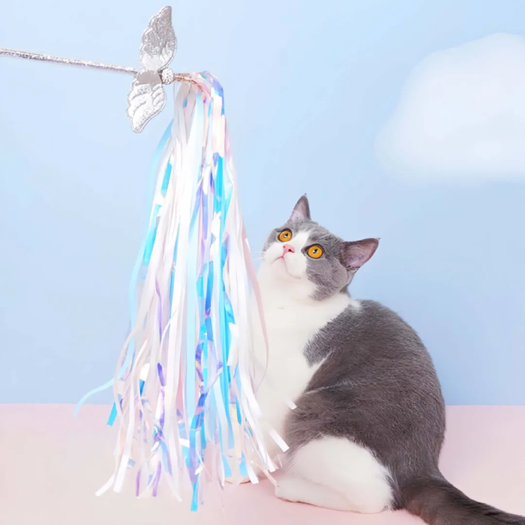 Fairy Wing Cat Teaser Stick Cat Toy