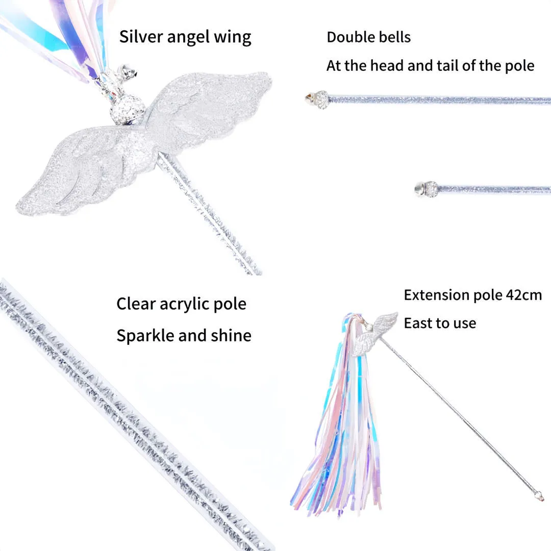 Fairy Wing Cat Teaser Stick Cat Toy