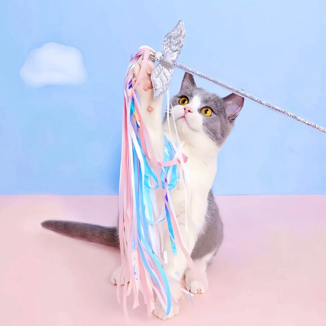 Fairy Wing Cat Teaser Stick Cat Toy