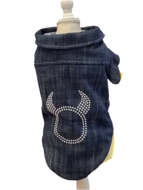 Giubbino in Jeans Logo Jellow A204/10