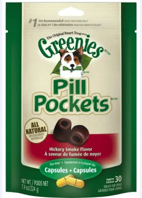 Greenies Pill Pockets Canine Hickory Smoke Flavor Dog Treats (For capsules: 7.9-oz, 30-pack)