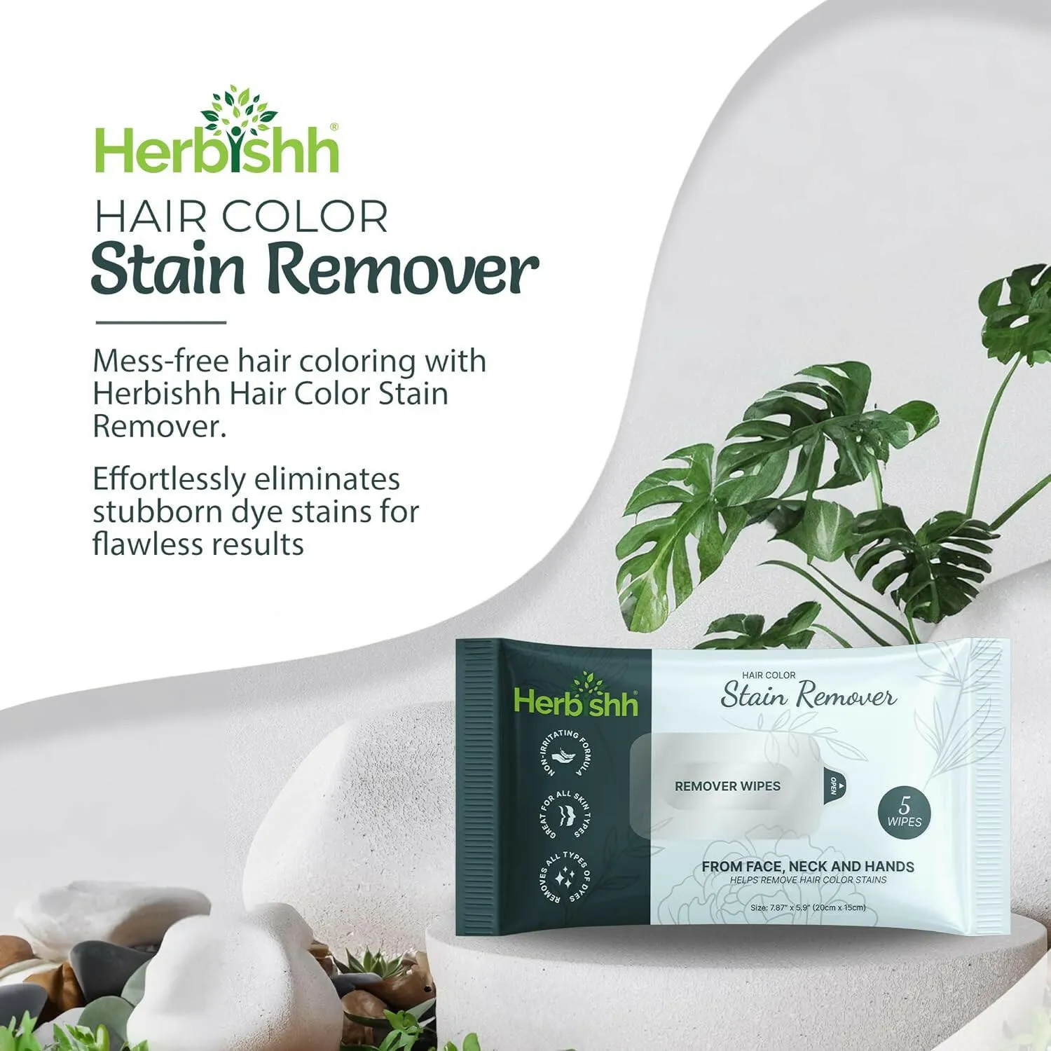 Herbishh Hair Color Stain Remover Wipes
