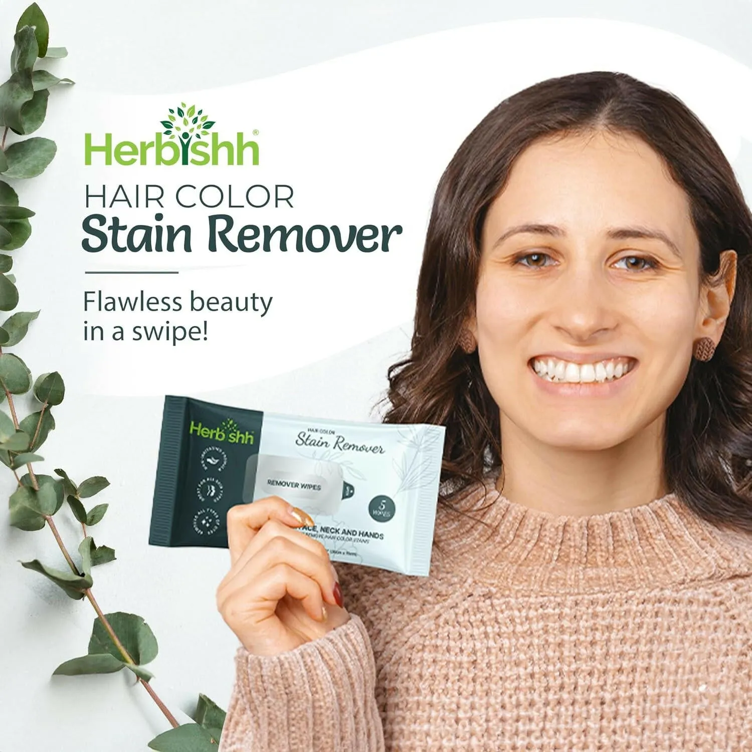 Herbishh Hair Color Stain Remover Wipes