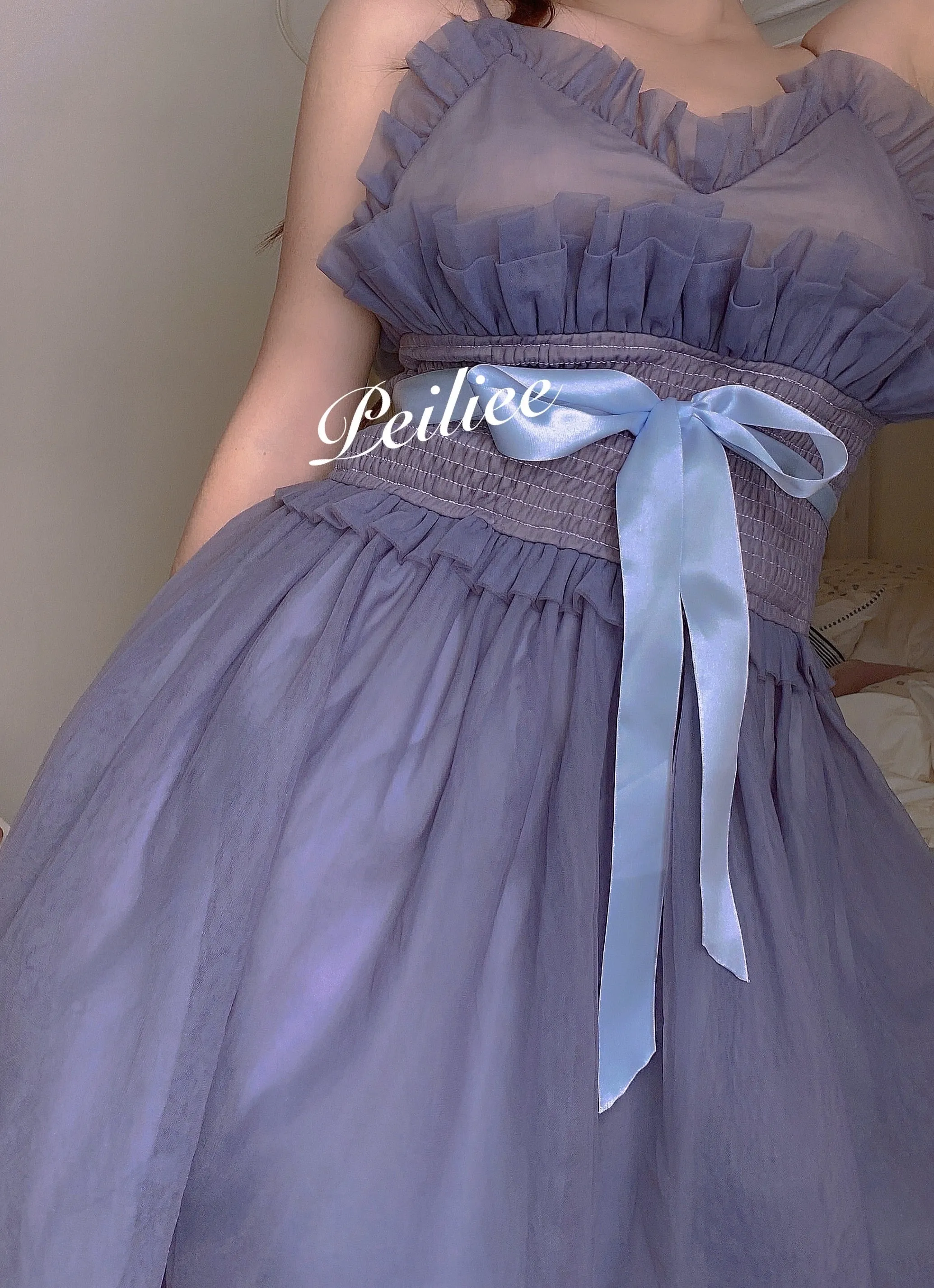 Iris Pallida Lam Lavender Dress