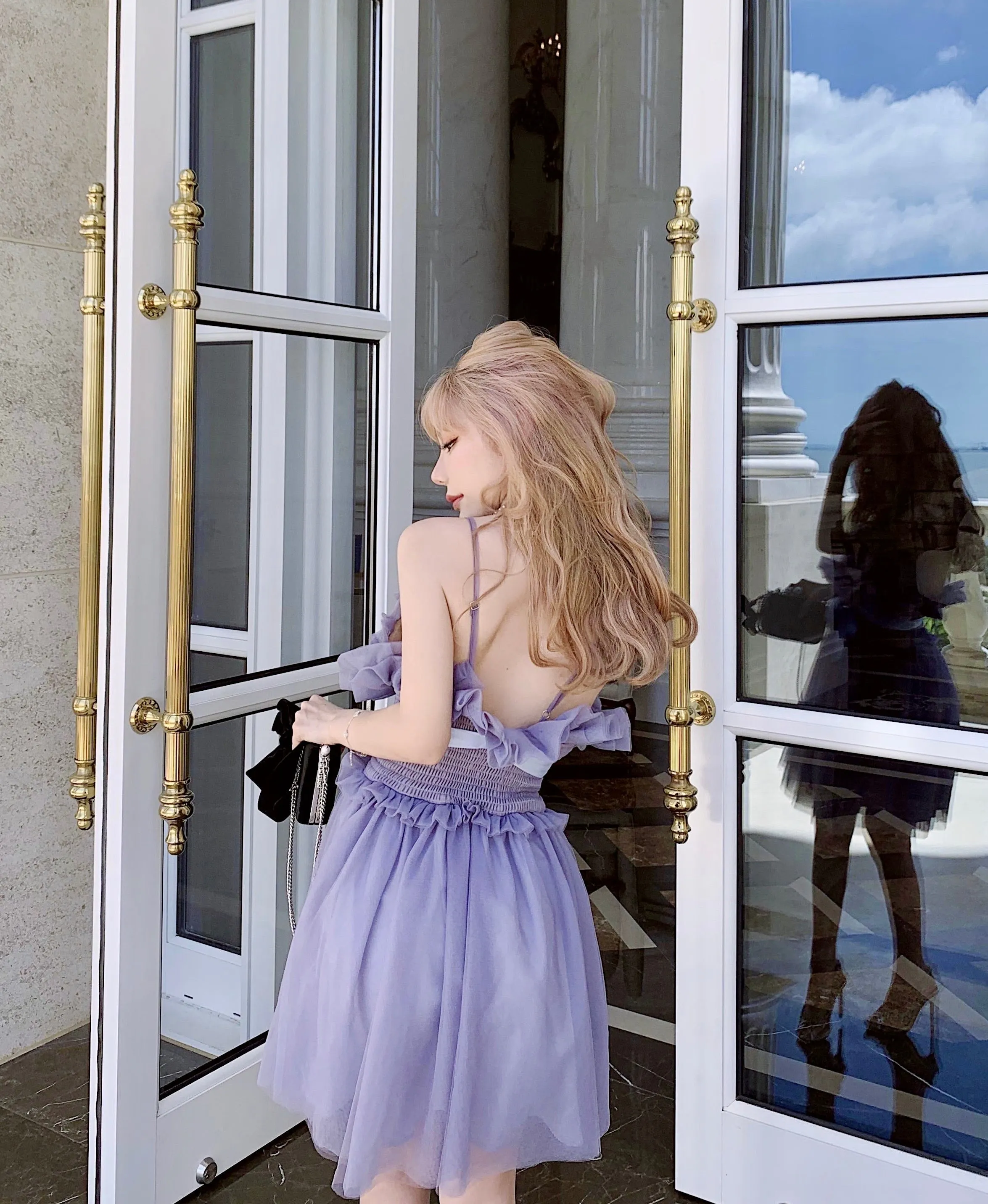 Iris Pallida Lam Lavender Dress