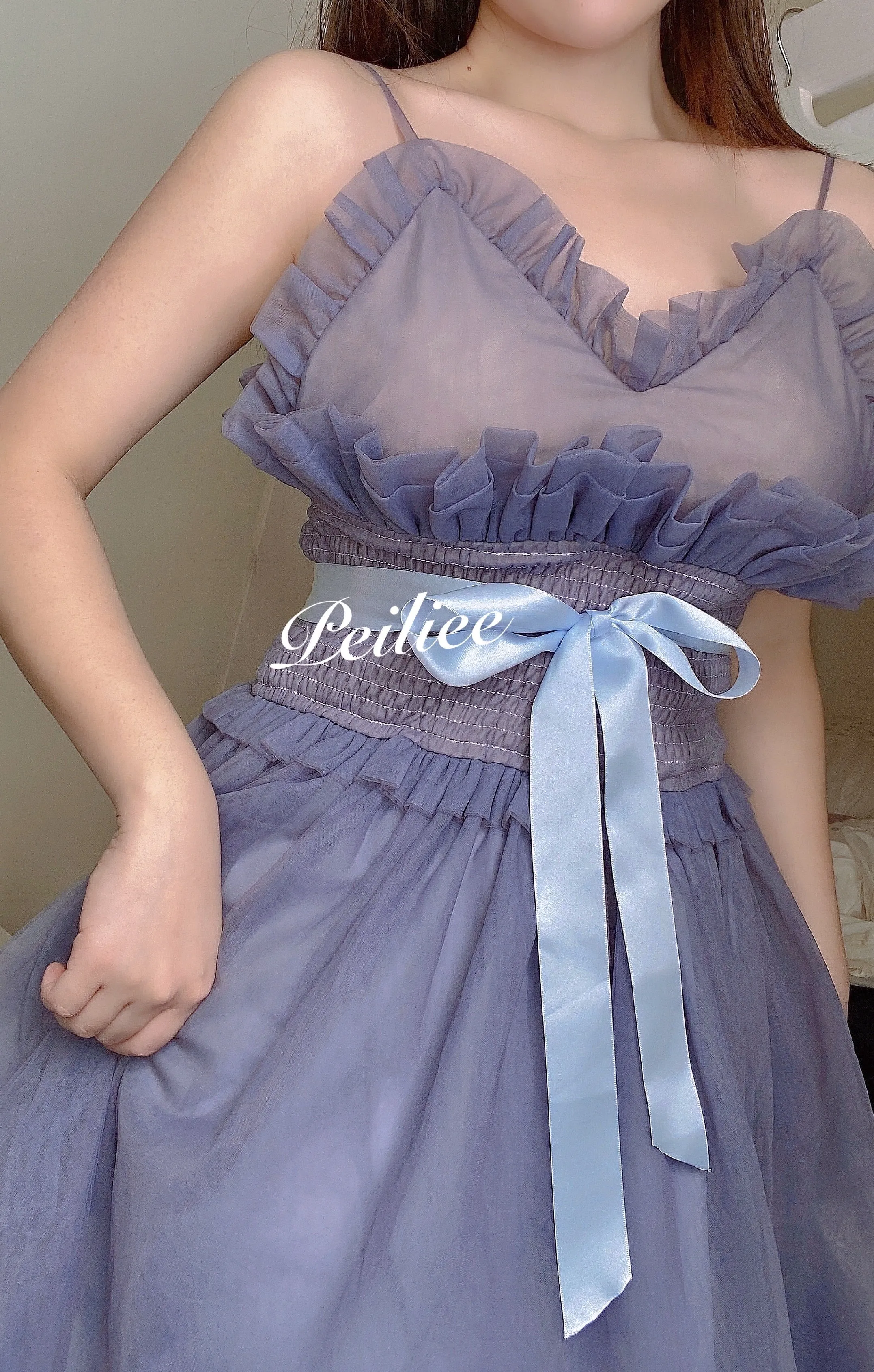 Iris Pallida Lam Lavender Dress