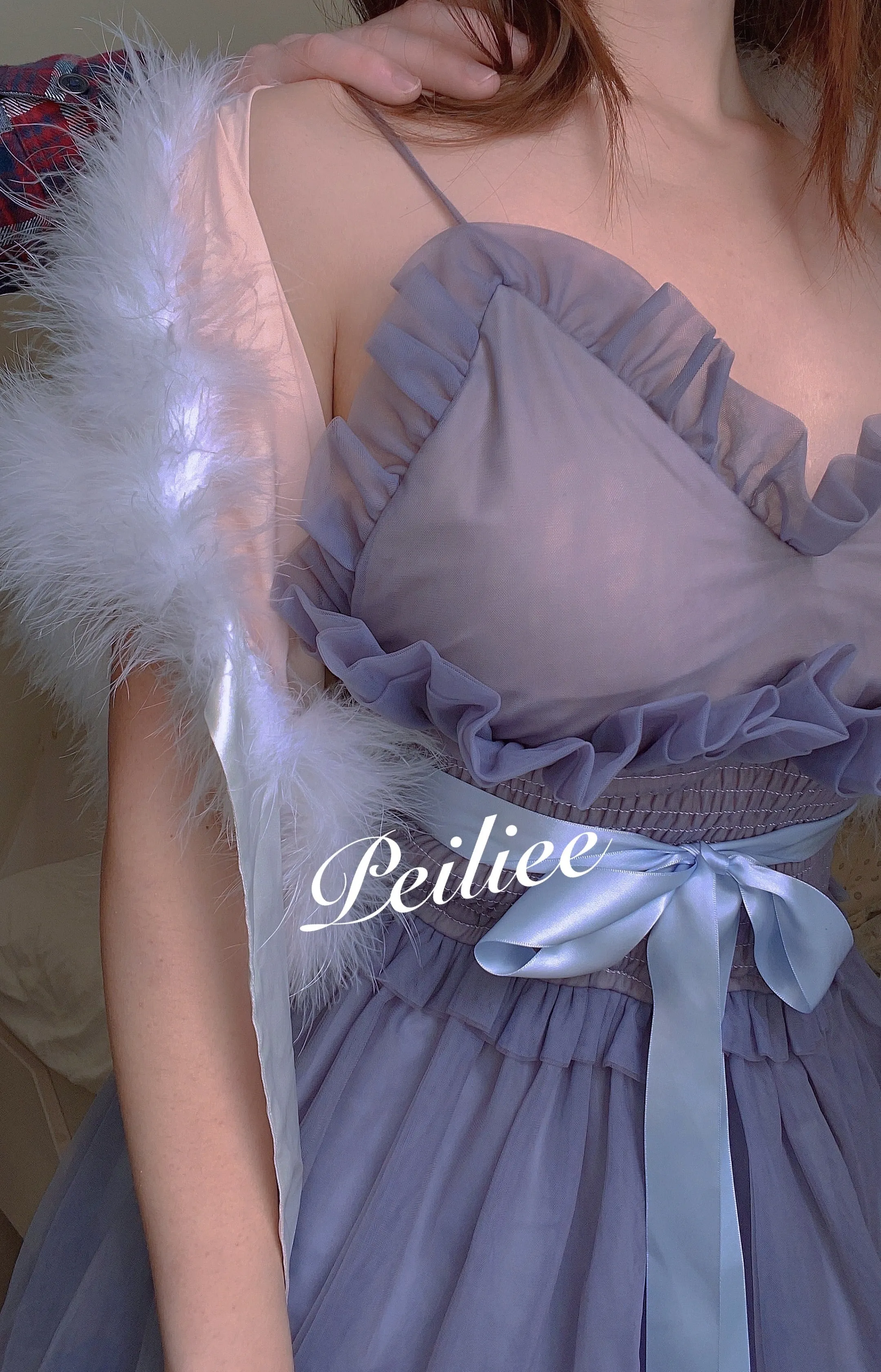 Iris Pallida Lam Lavender Dress