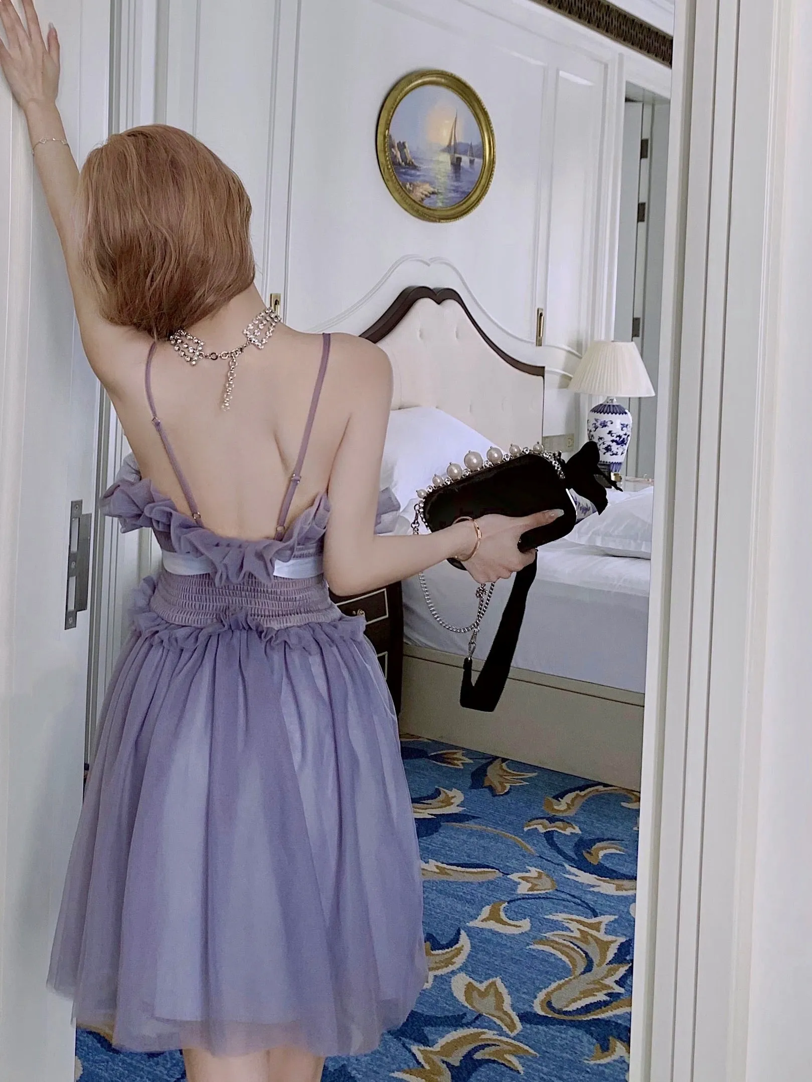 Iris Pallida Lam Lavender Dress